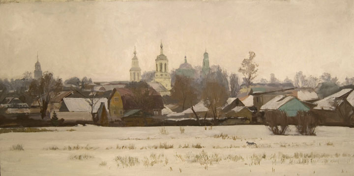View of Kozelsk in Winter by Ilya Yatsenko